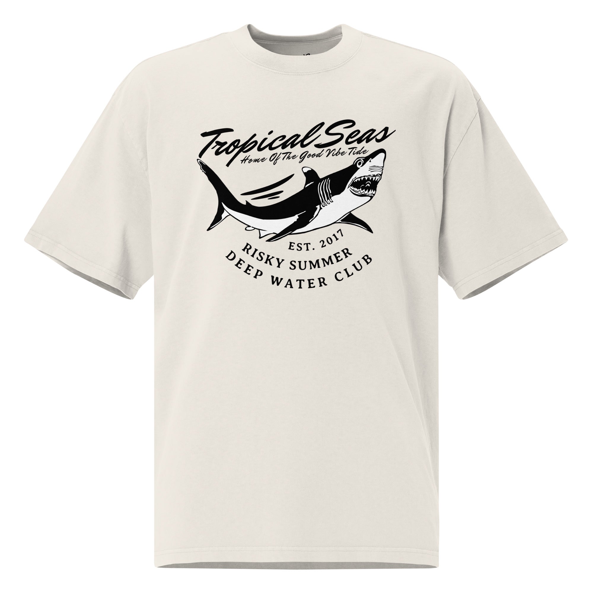 Camiseta holgada y desgastada del Club de Aguas Profundas Sharky
